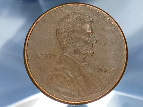 🙂 2002 LINCOLN CENT WITH LOTS OF LETTERS COVERED IN GREASE ERRORS ON BOTH SIDES Cover