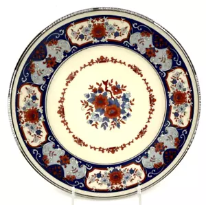 Lenox Interlude China Fine Porcelain Dinner Plate Dimension Shape Red Blue Flora - Picture 1 of 8