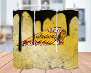 Indian Motorcycle Edelstahl Multicolor Becher - 20 Oz mit Metall Strohhalm - Bild 1 von 4
