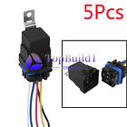 5x Automotive Car Relay Switch Harness 5Pin SPDT Waterproof 30A/40A DC12V Wires