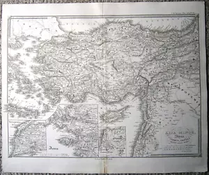 Mapa histórico Spruner 1855 ASIA MENOR, SIRIA, CHIPRE, CRETA E ISLAS DEL EGEO - Imagen 1 de 1