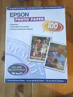 Uszczelniony 100 arkuszy Epson Glossy Finish Photo Paper 8,5X11 Atrament Jet Printer #41864