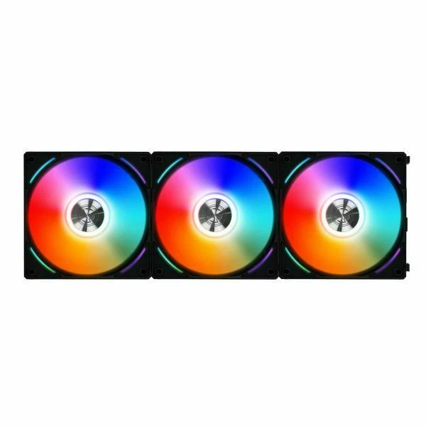 Lian Li UNI Fan UF-AL120-3B RGB Daisy Chain 120mm - Black (3 Pack) - Image 1 of 1