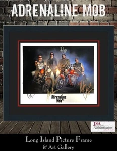 Adrenaline Mob Full Band Autographed 11x14 Photograph Custom Framed JSA - Picture 1 of 11