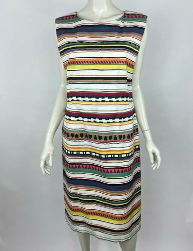 Abito tubino Kate Spade sabato righe misto cotone elasticizzato multicolore donna 14