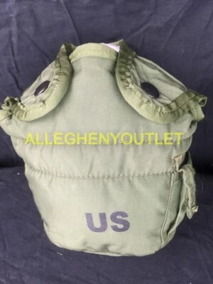 USGI Military 1 QT QUART Insulated CANTEEN COVER OD 1Qt Pouch w/ Alice Clips EXC - Image 1 of 4