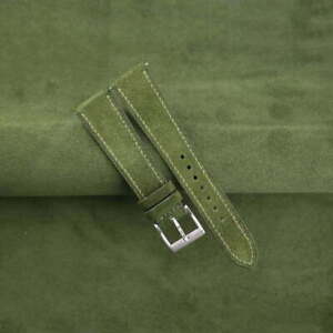 Green Suede Leather Watch Strap Band 18mm 20mm 22mm
