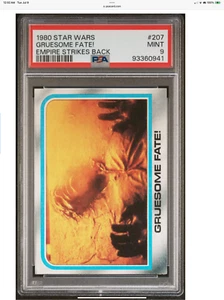 1980 Topps STAR WARS EMPIRE STRIKES BACK #207 GRUESOME FATE PSA 9 MINT Han - Picture 1 of 2