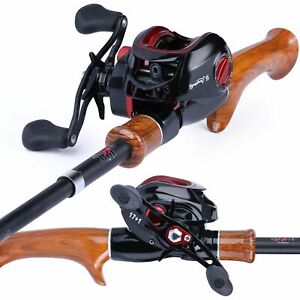 Travel Fishing Rod And Casting Reel Combo 17BB Lure Wobbler Cast Pole 1.6M Set