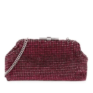 BORSA POCHETTE REISS ADALINE IMPREZIOSITA SCINTILLANTE, borse sera festa, viola, nuova con etichette - Foto 1 di 5