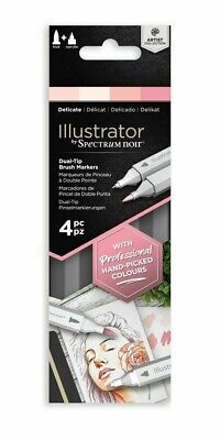 Spectrum Noir : Illustrator : Dual-tip Brush Markers : 4 Piece : Delicate • 10.56€