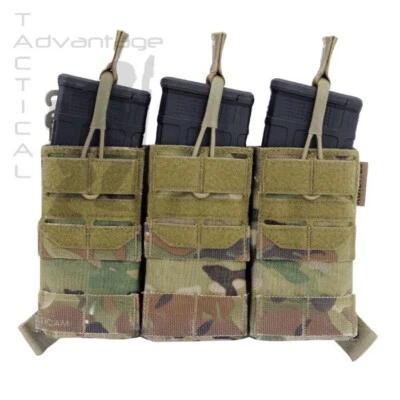 AGLITE Agilite AG3 5.56mm Triple Mag Panel Placard (Hook backed) Pouch - multicam