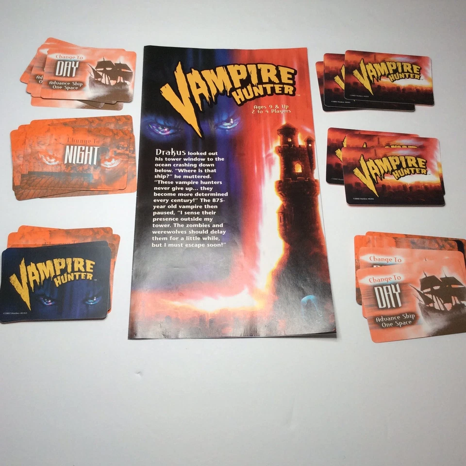 Vampire Hunter The Game MB 2002 Replacement Pieces Instruction & Cards  - Image 1 of 4