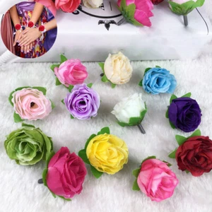 10pc/100pc Fake Rose Decor Head Home Artifical Flower Wedding DIY Party - Picture 1 of 23
