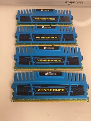 8GB (2x4GB) CORSAIR VENGEANCE DDR3 PC3-15000 RAM 1866mhZ BLUE CMZ8GX3M2A1866C9B - Image 1 of 4