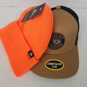 Gorro Mossy Oak Para Hombre Naranja Aislado Talla Única y Ajuste Elástico Pequeño/M Malla Sombrero - Imagen 1 de 11