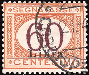 Libia - Segnatasse Cent. 60 arancio e bruno n. 11 bell'esemplare usato - Imagen 1 de 1