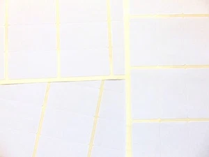 Pack of 80 46x25mm Rectangle White Removable Low-Tack Stickers Sticky Labels - Picture 1 of 1