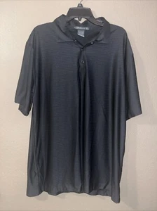 Nike Shirt Mens XL Black Gold Golf Short Sleeve Tiger Woods Platinum Snap Polo - Picture 1 of 3