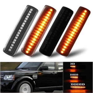 2X Sequential Side Marker Turn Signal Amber Lights for Range Rover Sport LR3 LR4 - Picture 1 of 13