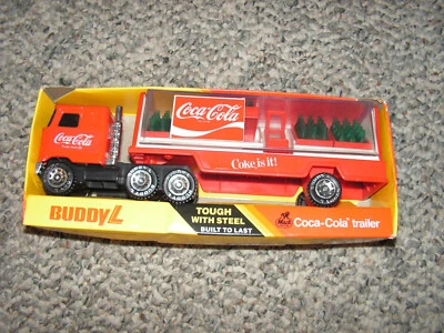EN Caja Vintage Años 80 Coca Cola Buddy L Mack Camión de Entrega Coca-Cola Botellas Cajas Foto 1 de 4