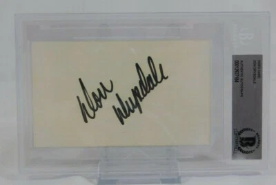 Don Drysdale Signed 3x5 Index Card Beckett Encapsulated Dodgers HOF MLB - Image 1 of 2