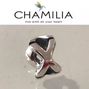 Chamilia Sterling Silver Charm Bead Initial X - Picture 1 of 5
