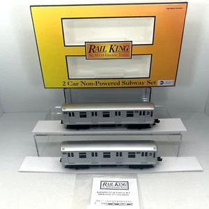 MTH RailKing 30-2163 MTA Non-Powered 2-Car Subway Add On Set O New E New York - Picture 1 of 24