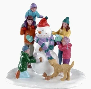 Muñeco de nieve Lemax 2020 Vail Village trabajo en equipo #03511 en caja original Navidad diversión familiar perro * - Imagen 1 de 6