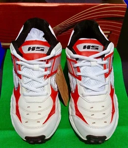 HS Performer Cricketschuhe 'Schuhe' Gummi nieten rot & weiß/USA Größe 6,5 - Bild 1 von 14