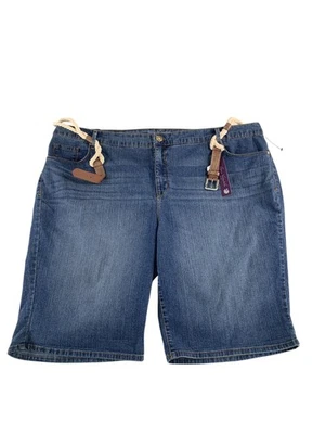 Gloria Vanderbilt Bermuda Shorts Womens 24W Denim Jean Slimming Stretch Casual - Image 1 of 4