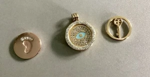 Nikki Lissoni Small Gold Tone Pendant+3 Inserts~ex Jewellers Stock - Picture 1 of 12