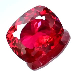 Flawless Natural Mozambique Red Ruby 39.00 Ct Cushion Certified Loose Gemstone - Picture 1 of 8