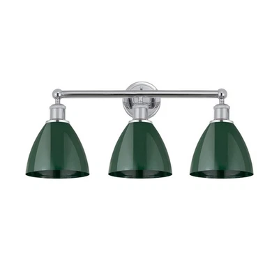 Innovations Lighting 616-3W-12-26 Plymouth Dome Vanity Plymouth - Green - Image 1 of 4