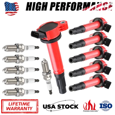 6X Spark Plugs & Ignition Coils For Toyota sienna Avalon Camry 4Runner UF487 - Image 1 of 4