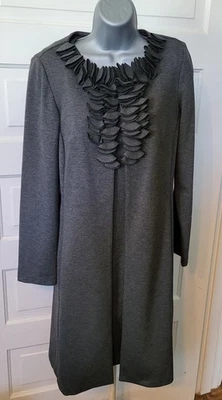 Dress, Julian Taylor Long Sleeve Dress And Coat with Ruffled Neckline size 6 - Image 1 of 3