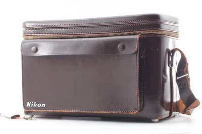 [Casi COMO NUEVO] Estuche de cuero Nikon vintage marrón de JAPÓN Foto 1 de 4