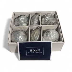 Kugel Christmas Ornaments 7" Mercury Glass Hanging LARGE Big Silver HEAVY - Picture 1 of 24