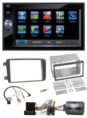 Blaupunkt SD Bluetooth 2DIN MP3 USB Lenkrad Autoradio für Mercedes C W203 00-04 - Bild 1 von 4