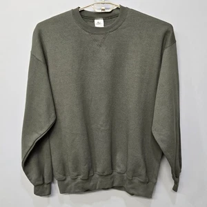 M.J. Soffe Sweatshirt Herren XL Olivgrün Rundhals Pullover Fleece Made in USA - Bild 1 von 8