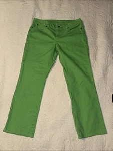 Talbots Signature Crop Flare Women's size 6 / 28 Green Pants   NEW - Picture 1 of 7