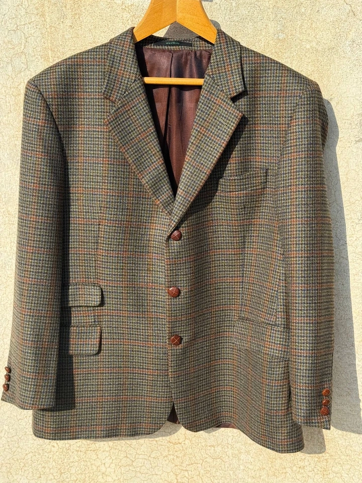 VTG Westbury Lambswool and Cashmere men Sport Coat Blazer Tweed Houndstooth 54R - Image 1 of 4