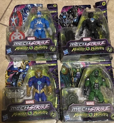 Marvel Mech Strike Monster Hunters figuras Thor Capitán América Dr. Doom Panther Foto 1 de 4