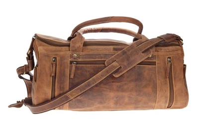 Sporttasche Ledertasche Freizeittasche Greenburry Ledertasche Braun Damentasche - Bild 1 von 4