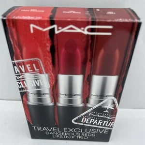 MAC DANGEROUS RED Lipstick Trio Set, Lady Danger, Ruby Woo, Chili, NEW - Picture 1 of 4