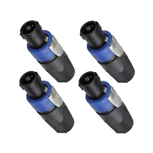 4 Pole 4pcs NL4FX Speaker  Cable Plug Connector Audio Speaker connector - Picture 1 of 11