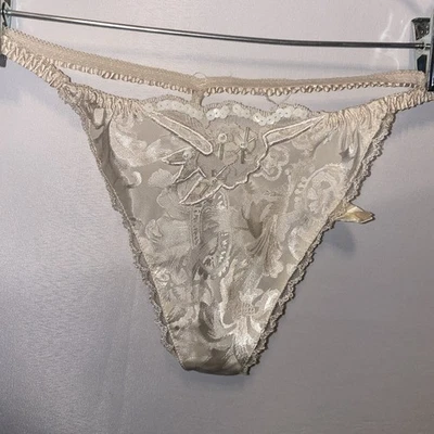 VICTORIA SECRET - VTG 1990 - Gold - STRING Bikini PANTIES - G-string XS/S - Image 1 of 4