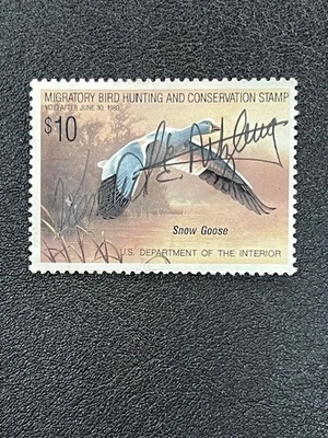 US 1988 Migratory Bird Hunting Snow Goose #RW55 Used LE854 - Image 1 of 2