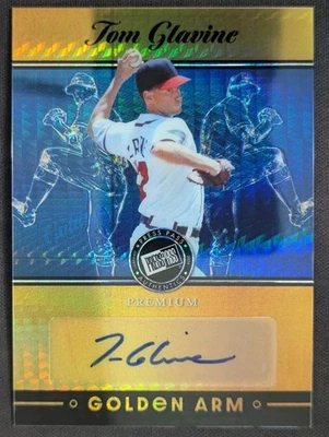 Tom Glavine 蓝色棱镜金臂亲笔签名 SSP #ed 7/10! 2024 Press Pass! — 第 1/2 张图片