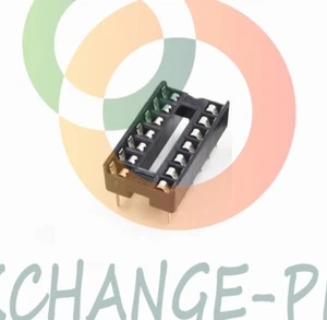 100PCS 14pin DIP IC Socket Adaptor Solder Type Socket Pitch Dual Wipe Contact - Picture 1 of 3
